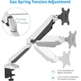 thumbnail image 3 of SHOPPINGALL Fully Adjustable Single Gas Spring Monitor Mount Stand for 15"-32" Monitor Features USB 3.0 Port and Audio Port - SA-GM212U (White), 3 of 7