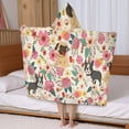 thumbnail image 5 of Dogs with Pioneer Flower Hooded Bath Towel，50"x30" for Ages 3 To 12 Kids, Quick Dry Lightweight Soft Microfiber Hood Beach Towel Cover Up for Kids, 5 of 7