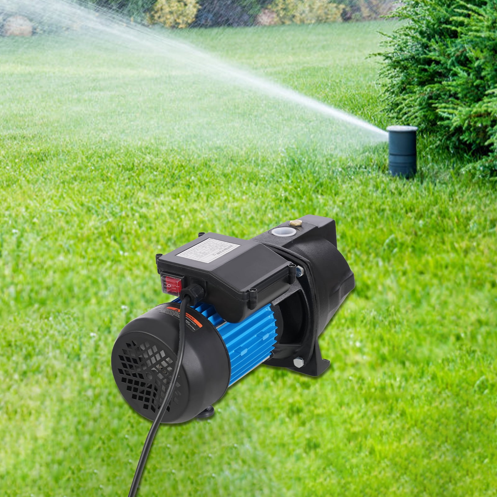 1.6HP Cast Iron Water Pump - 1056GPH Flow Rate, 183ft Lift for Farm/Garden Irrigation & Home Water Pressure