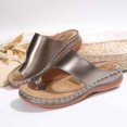 thumbnail image 5 of Daolelai Women's Summer Fashion Solid Color Clip-Toe Massage Insole Beach Sandals Casual Slippers, 5 of 8