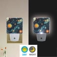 thumbnail image 5 of WOBOGO Cartoon Degas-style Cosmic Background LED Night Light 2 Pcs Set 0.5 Watt Wall Plug in Dusk to Dawn Automatic Switch Soft White Light, 5 of 7
