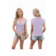 thumbnail image 3 of Deep V Neck Tanks for Women Casual Cap Sleeve Sweater Vest Summer Ribbed Knitted Tank Tops XL, 3 of 6