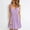 Purple, variant on Deals of The Day! Abomasnow Clearance Women's Summer Dresses 2025 V Neck Spaghetti Strap Tiered Puff Sleeveless Casual A-Line Babydoll Flowy Mini Dress