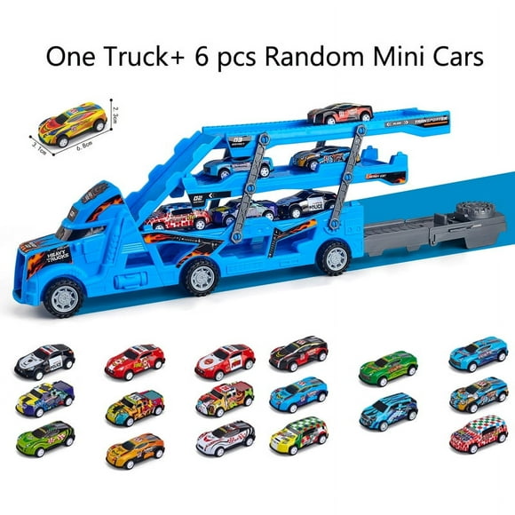 Track Cars Toys Transporter Car Toys Models Folding Race Track Racing Vehicle Educational Toys for Boys Kids Games Child Toddler