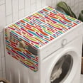 thumbnail image 1 of Colorful Washing Machine Organizer, Abstract Formless Color Spots Imagination Design Creative and Modern Design, Anti-slip Fabric Top Cover for Washer and Dryer, Multicolor, by Ambesonne, 1 of 1