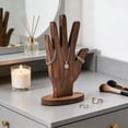 thumbnail image 1 of Wooden Ring Holder Stand Hand Shape Jewelry Organizer Display 7.08In, Crafts Storage Rack for Rings Accessories Vanity Dresser Desktop Retail Showcase Home Decor Photography Props Gift Giving, 1 of 6