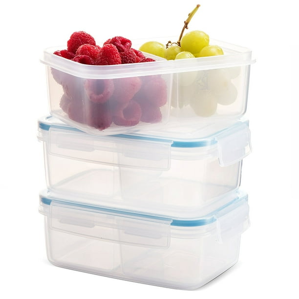 Komax Biokips Food Storage Snack Container 30oz. With Dividers (set of