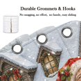 thumbnail image 4 of Christmas Santa Claus Shower Curtain Winter Snowy Cabin Holiday Bathroom Xmas Tree Gifts Scenery New Year Bath Curtain, Polyester Fabric, Water-resistant, Includes 12 Hooks, Fits 70x70 inch Bathtub, 4 of 4