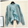 thumbnail image 5 of Suéteres de punto sueltos de Año Nuevo para mujer, jersey de otoño e invierno, prendas de punto informales cálidas, camisetas suaves que combinan con todo para mujer, 5 of 5