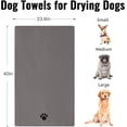 thumbnail image 3 of 3 Pack Microfiber Dog Towels for Drying Dogs, Super Absorbent and Soft Pet Grooming Towel, 40 Inch X 23.6 Inch, Perfect Dog Drying Towels for Large, Medium or Small Dogs, Grey, 3 of 7