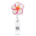 thumbnail image 2 of Visland 4PCS Creative Plumeria Flower Nurse Retractable Badge Reel Clip Student ID Card Holder Christmas Gifts Hospital Office School Supplies, 2 of 7
