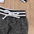 thumbnail image 5 of Pimfylm Toddler Baby Boy Summer Outfit,Baby Clothes Twins Baby Boy Summer Outfits Short Sleeve Round Neck Romper With Baseball Print Pants And Hat 3 Pcs Set, 5 of 8