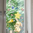 thumbnail image 3 of RV Pegatinas para ventanas: 1 magníficas pegatinas electrostáticas decorativas con el motivo El conejo atrapa la mariposa para evitar que los pájaros golpeen las ventanas, 3 of 5