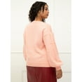 thumbnail image 5 of ELOQUII Elements Women's Plus Size Balloon Sleeve Bobble Sweater, 5 of 7