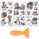 thumbnail image 1 of Juego de 3 calcomanías vintage de lavanda para muebles y manualidades (15 x 30 cm). Incluye espátula., 1 of 9