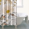 thumbnail image 4 of Pioneer Flower Floral Print Pattern Shower Curtain 36"x72" ,Bathroom Decorative Shower Curtains Set with 12 Hooks,Modern Waterproof Washable Shower Curtain, 4 of 6