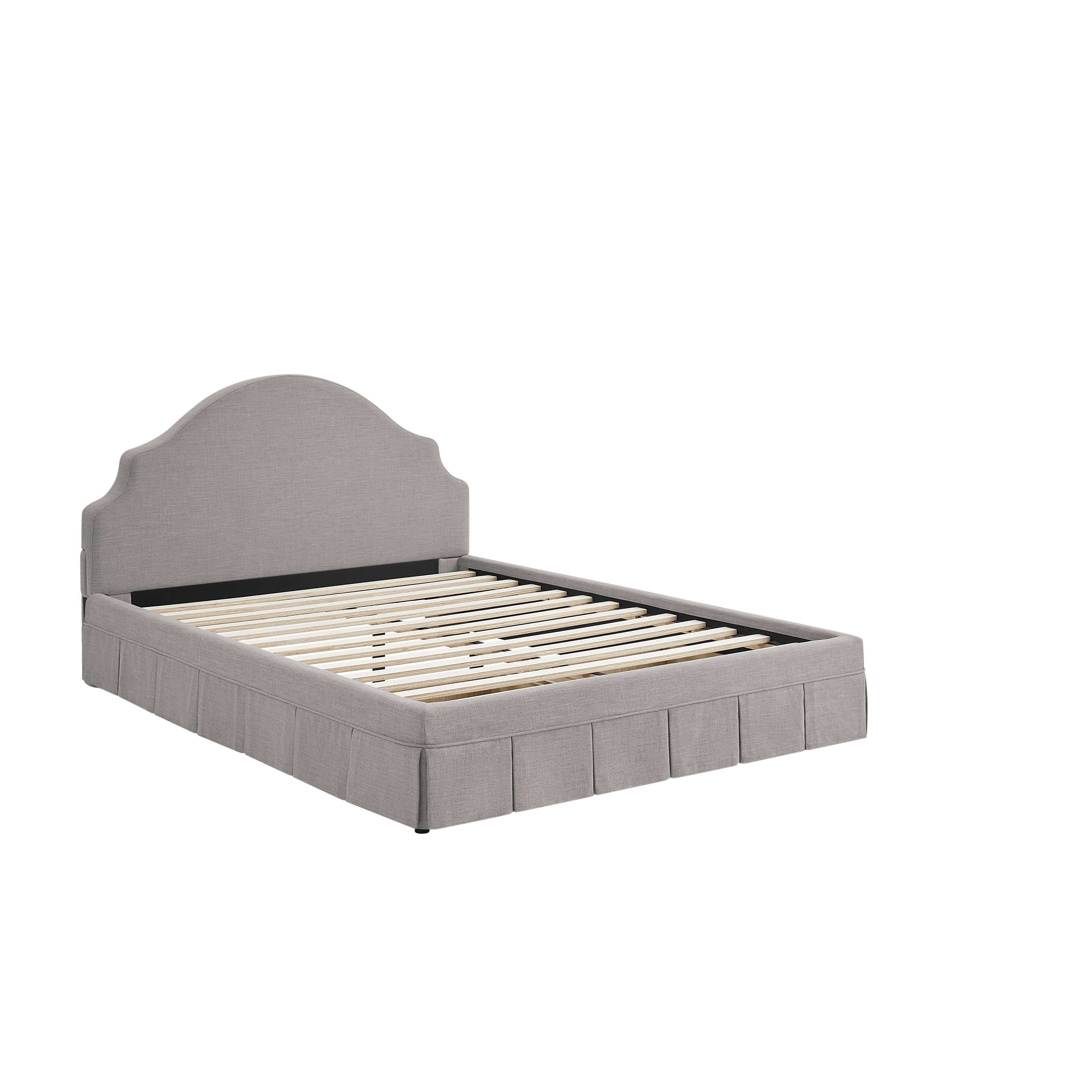 Studio Living Christine Upholstered Storage 39.8" Gray Bed Frame, Queen