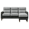 thumbnail image 6 of Walsunny 78” L Shaped Sofa Couch, 3-Seat Sectional Couch with Reversible Ottoman, Modern Fabric Sofa with Side Storage Bag, 6 of 7