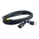 C2G 15 ft 15ft Câble d'Alimentation - 18 AWG - NEMA 5-15P à IEC320C13 - Alimentation par Ordinateur - Câble d'Alimentation - IEC 60320 C13 à NEMA 5-15 (M) - AC 110 V - - Noir – image 2 sur 4