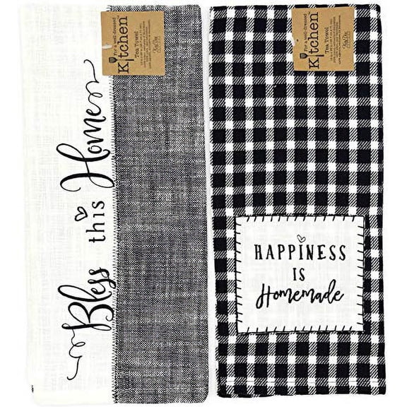 Kay Dee Designs Farmhouse Happiness Tea Kitchen Towel, 18" x 28", Various