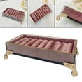 thumbnail image 2 of Women Velvet Jewelry Display Tray Home Jewelry Showcase Decor Rack Show Case Storage Box Pink, 2 of 9
