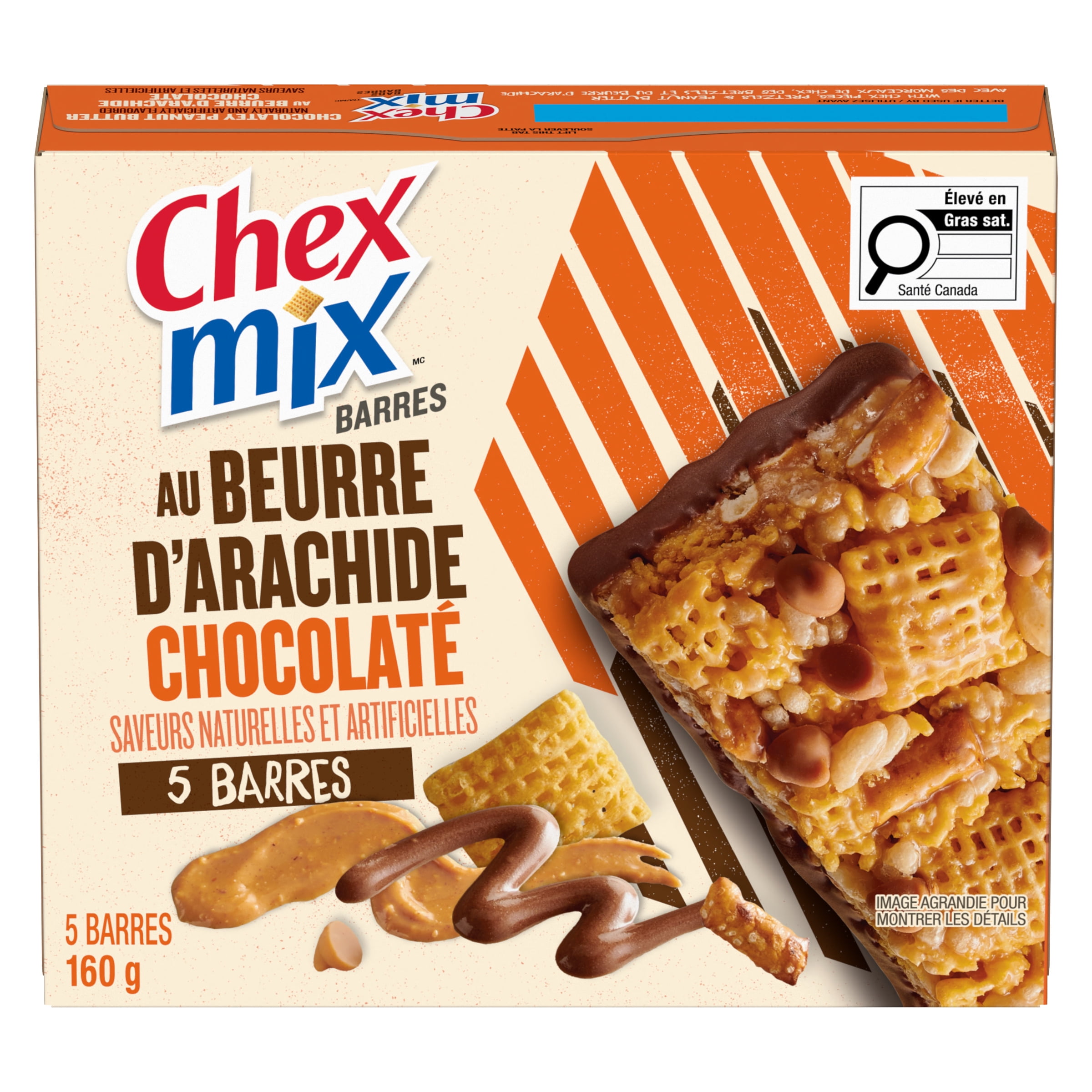 Barres chocolatées au beurre d’arachide Chex Mix 5 CT