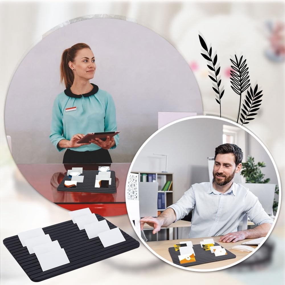 2 PCS Wooden Name Badge Holder 11x15.3inch Black Wooden Name Card Display Holders Rectangle ID Card Sign Tag Display Holder for Office School Business Desktop Desk Decoration Supplies