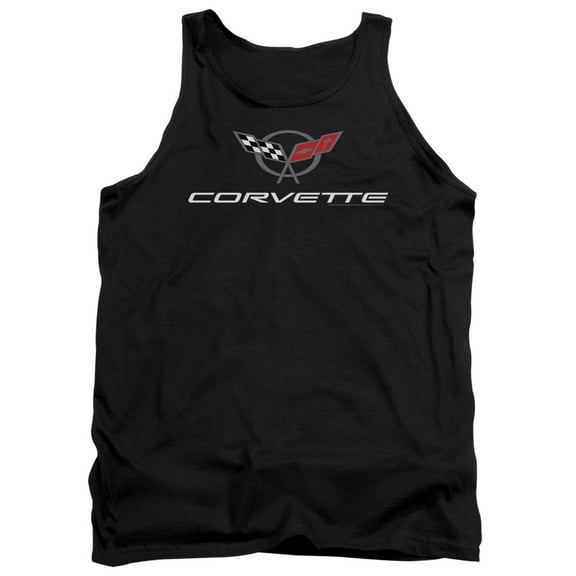 Men's Chevy Corvette Modern Emblem Mens Tank Large Black