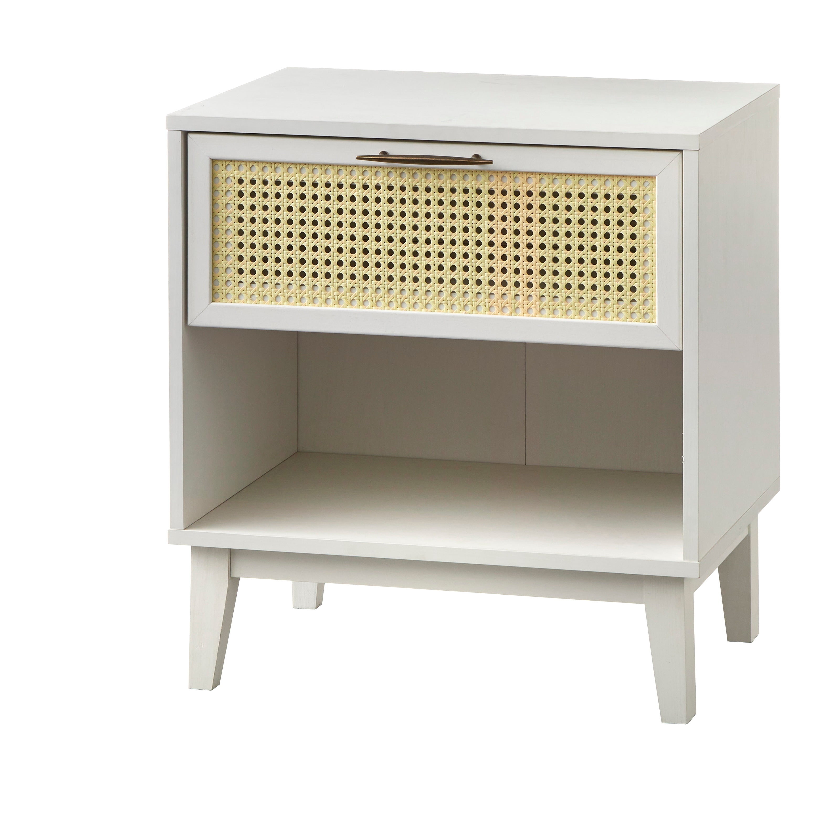 TMS Watson Single Drawer Nightstand, White