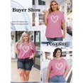 thumbnail image 4 of XCHQRTI Womens Love Heart T-Shirts Valentine's Day Graphic Tees Short Sleeve Plus Size Tops, 4 of 7