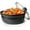 Glass lid, variant on Casserole Clay Pot Heat-resistant Premium Ceramic Bowls Lid Cooking Soup Black White (Black 60oz)