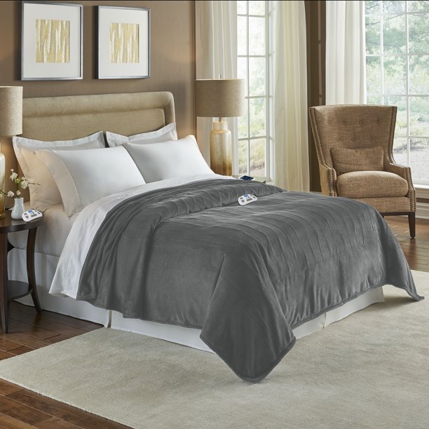 Serta Bluetooth Enabled Ultrasoft Plush Heated Blanket | craft-ivf.com