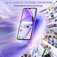 thumbnail image 4 of OUKITEL C2 Unlocked Cell Phone 2025-6.52" Display Smartphone, 16GB+128GB/1TB, 5150mAh Battery Phone, 13MP Camera, 4G Dual Sim Mobile Phones, 3.5mm Jack/Face Unlock/GPS/BT5.0/95 dB Speaker, Black, 4 of 19