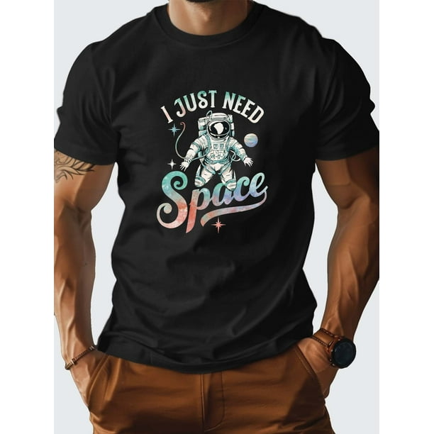 Camiseta de algodón puro para hombre Space Astronaut G500 de ajuste cómodo