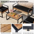 thumbnail image 5 of Segmart 4-Piece Outdoor Patio Furniture Set, Patio Conversation Set with Coffee Table, All-Weather PE Rattan Deep Seating Sofa Set with Cushions for Porch, Backyard, Balcony, 5 of 7