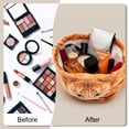 thumbnail image 3 of Bolsa de maquillaje GKIOYRO Organizadora de viaje con diseño de gato naranja con cordón, 3 of 7