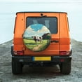 thumbnail image 6 of Goofa Prairie Pasture Cow Pattern Universal Tire Cover for Jeep, SUV, Truck, and Trailer – Waterproof, UV-Resistant,Easy to Install, Fits 14"-17" Tires-15 inch, 6 of 6