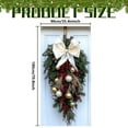 thumbnail image 3 of Noothes Pre-lit Christmas Wreath for Front Door with Artificial Garland Outdoor Holiday Door Decor, 3 of 9