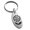 Silver, variant on Stainless Steel Good Vibes Sunflower Engraved Small Oval Charm Keychain Keyring