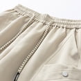 thumbnail image 5 of Yaoyar Mens Loose Sporty Shorts Casual Summer Beach Shorts Elastic Waist Drawstring Cargo Pants with Multiple Pockets, 5 of 8
