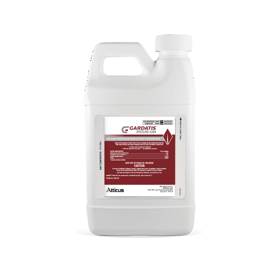 Gardatis Pour-On Insecticide with IGR (1/2 Gal) by Atticus - Control Lice, Flies, and Ticks on Cattle and Horses - Compare to Clean-Up II - Permethrin 5.0% and Diflubenzuron 3.0%