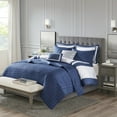 thumbnail image 4 of Izzovium Navy King/Cal King 8-Piece Comforter and Quilt Set - Hypoallergenic Hotel Bedding Collection, 4 of 16