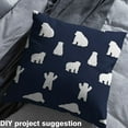 thumbnail image 3 of Polar Bear Fabric By The Yard,Cute Bears Upholstery Fabric,Cartoon Animals Silhouette Decorative Fabric,Kawaii Rustic Farmhouse Indoor Outdoor Fabric,White Navy Blue,1 Yard, 3 of 5