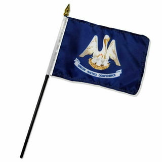 America Forever Louisiana State Flag 12.5 x 18 Inch Double Sided Outdoor  Yard Decorative USA Vintage Wood State of Louisiana Garden Flag, Made in  the USA 