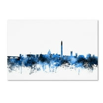 Trademark Fine Art Michael Tompsett Washington DC Skyline III Canvas Wall Art - 22x32