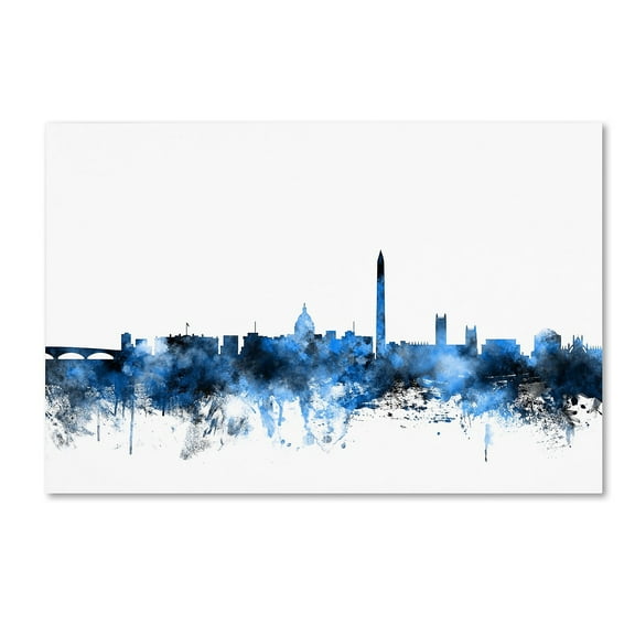 Trademark Fine Art Michael Tompsett Washington DC Skyline III Canvas Wall Art - 22x32