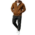 thumbnail image 2 of DYTTDG Men's 2-Piece Tracksuit Set, Full Zip Hooded Sweatshirt and Drawstring Jogger Pants, Casual Athletic Sweatsuit with Pockets for Daily Gym Wear S-XXXL, 2 of 8