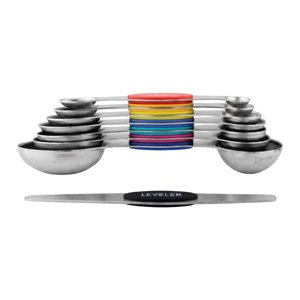 Unique Bargains Stainless Steel Magnetic Measuring Spoons for Easy Storage Colorful 8Pcs