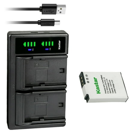 Kastar 1-Pack Battery and LTD2 USB Charger Replacement for Nikon Coolpix S1100pj Coolpix S1200pj Coolpix S6000 Coolpix S6100 Coolpix S6150 Coolpix S6200 Coolpix S6300 Coolpix S8000 Cameras