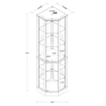 thumbnail image 3 of Tcbosik Corner Curio Cabinet with Lights, Display Storage Cabinet with Adjustable Shelves and Tempered Glass Doors, Bookcase for Bedroom, Living Room, Oak, 3 of 6
